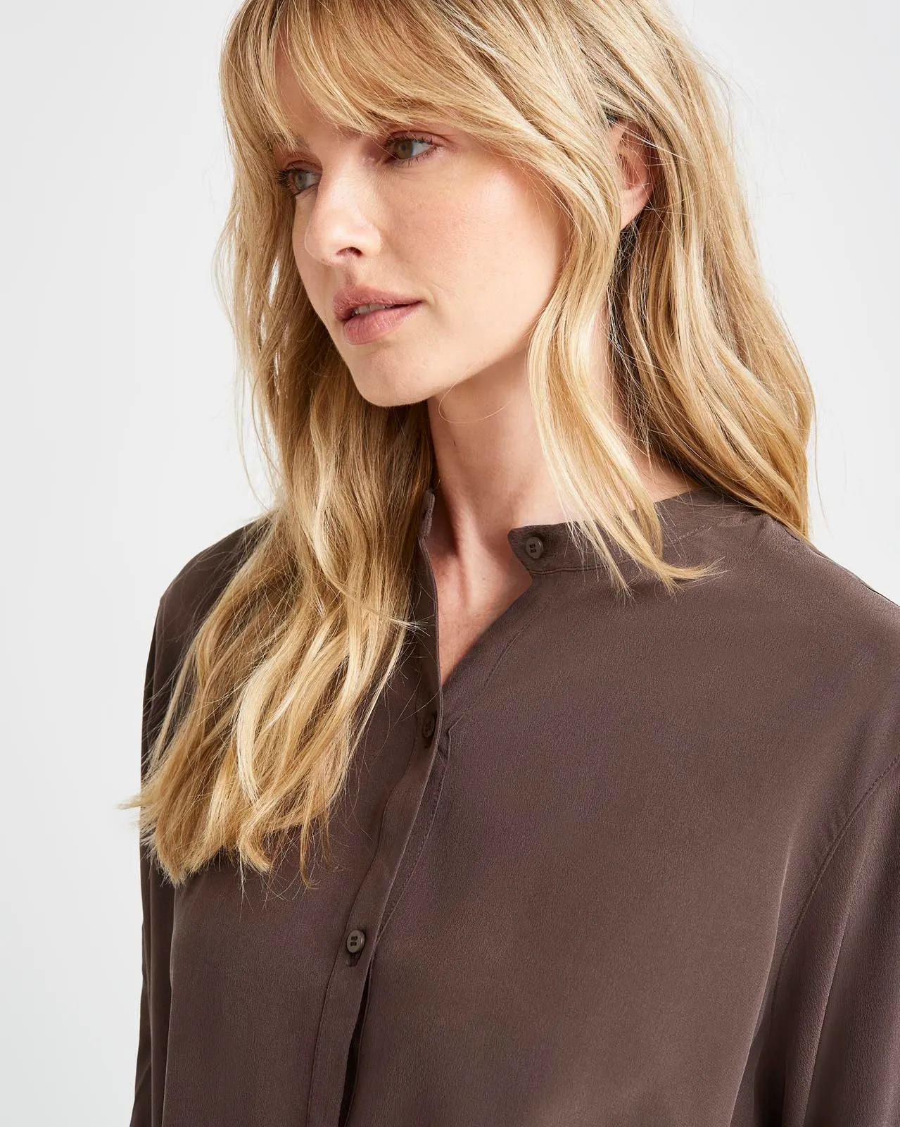 Alessandra Silk Button Down Shirt