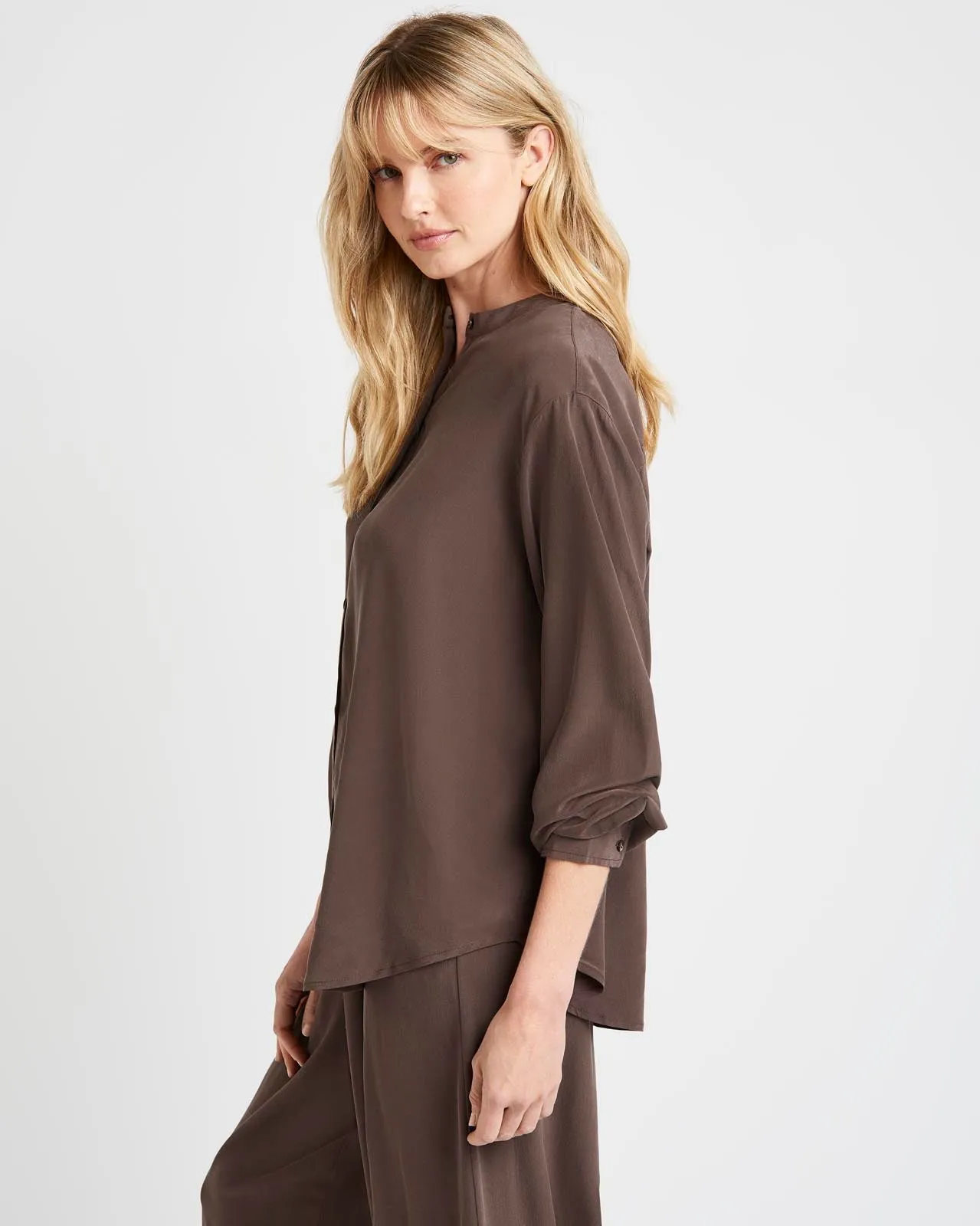 Alessandra Silk Button Down Shirt