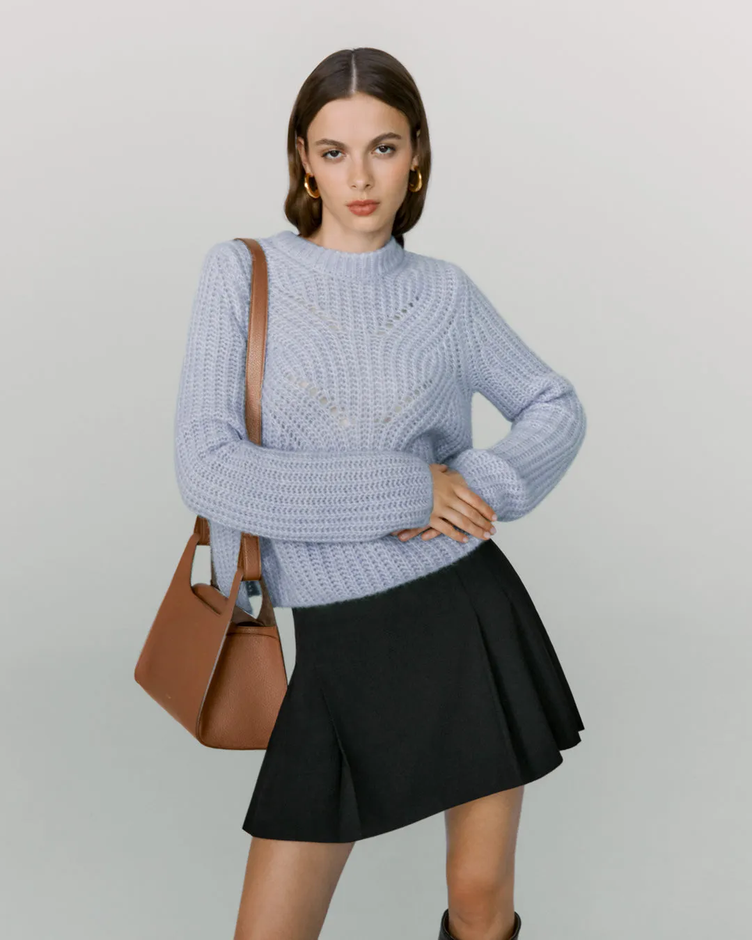 Alpaca Wool Crewneck Sweater