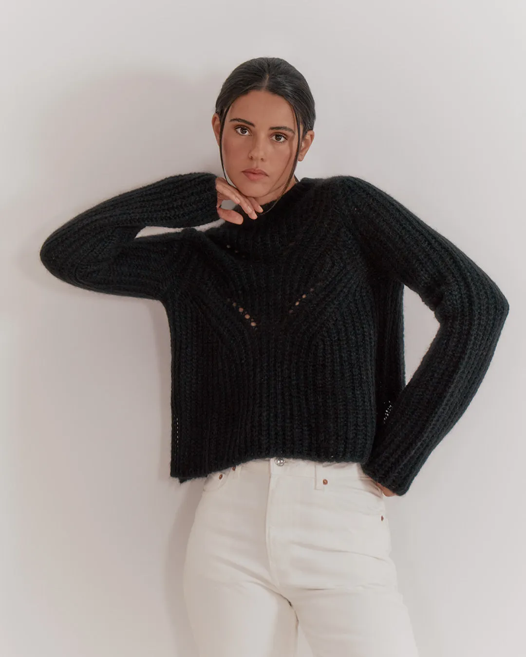 Alpaca Wool Crewneck Sweater