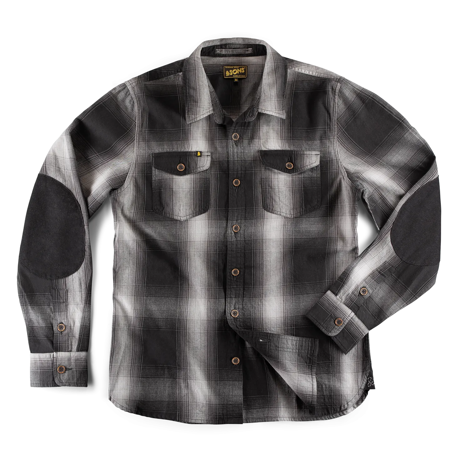 &SONS Slate Shirt Ombre Check