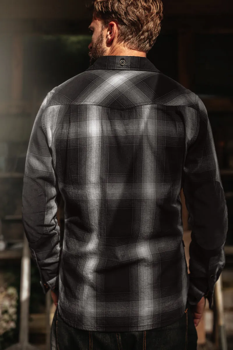 &SONS Slate Shirt Ombre Check