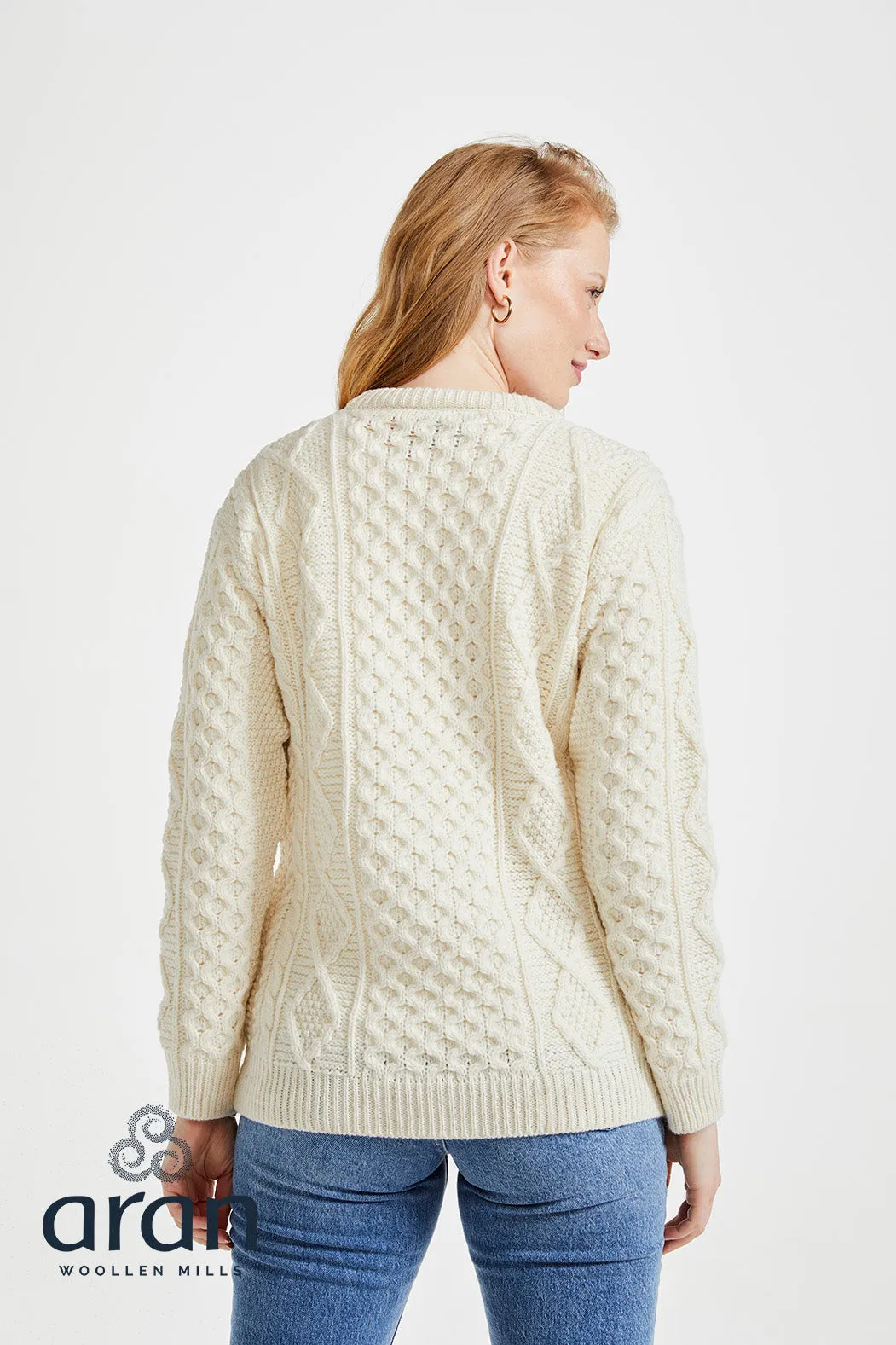 Aran - Supersoft Unisex Crewneck Sweater - Cream