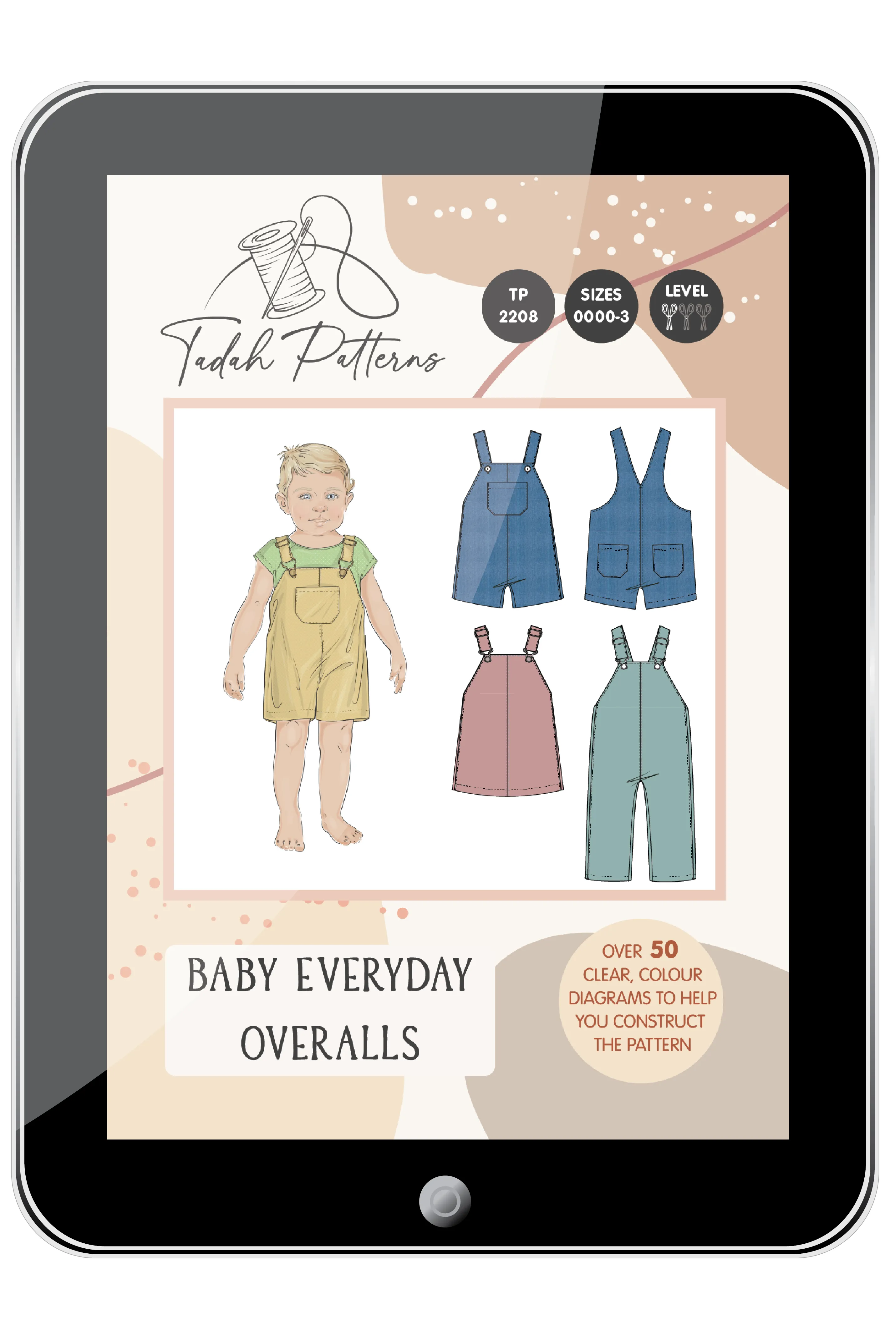 Baby Everyday Overalls Sewing Pattern