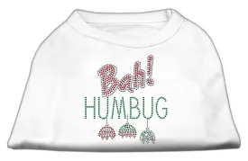 Bah Humbug Rhinestone Dog Shirt White XL (16)