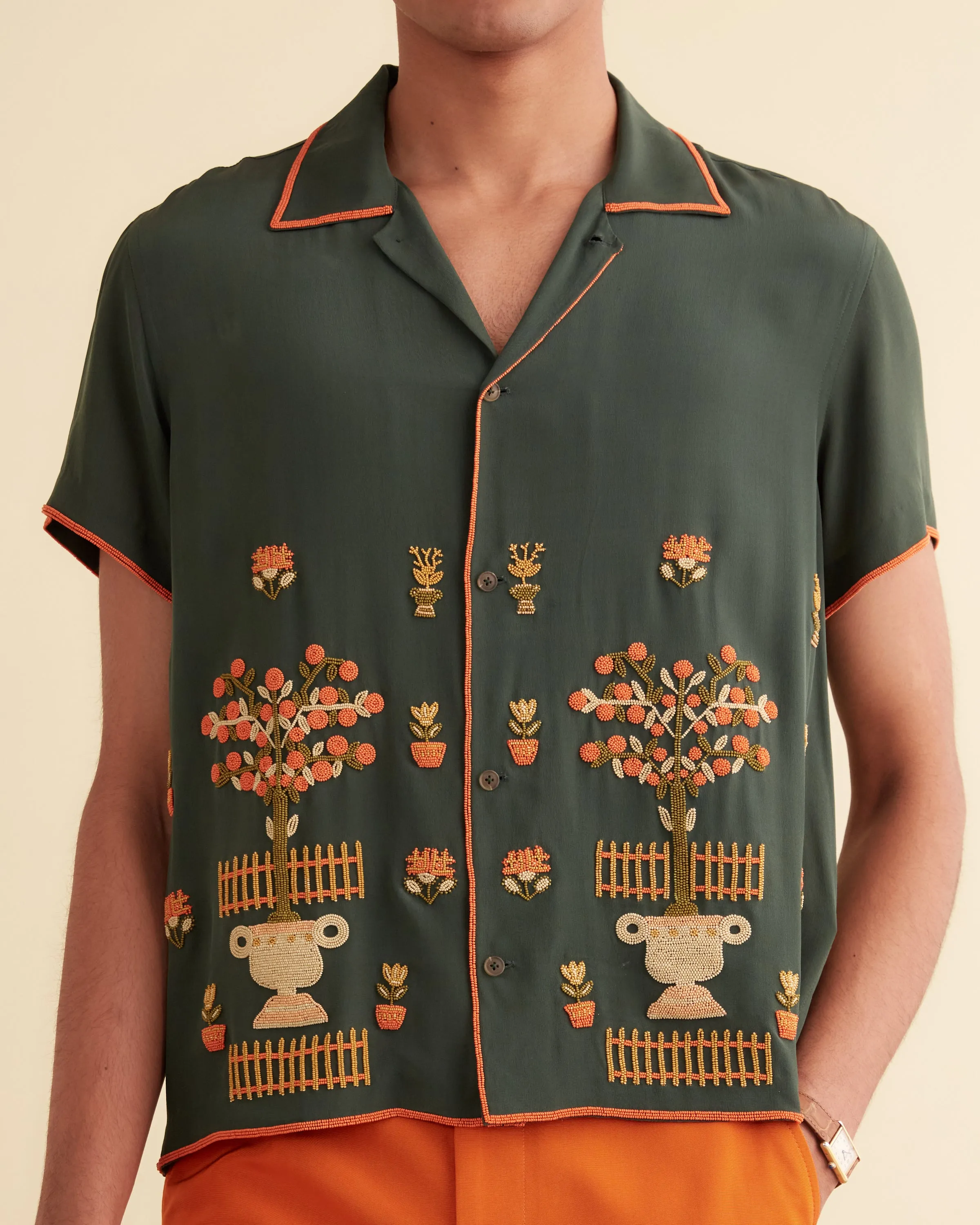 Beaded Paddock Sampler Short Sleeve Shirt