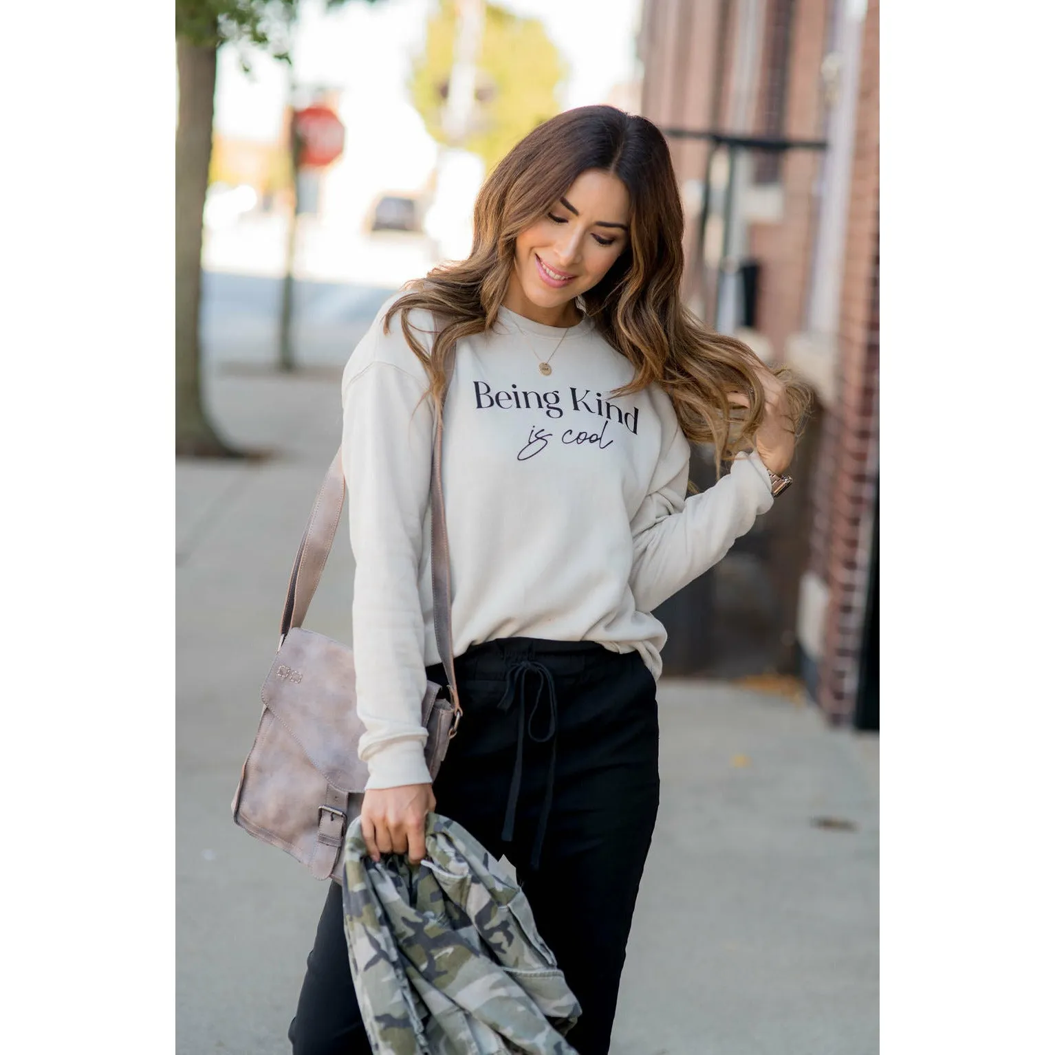 Being Kind Is Cool Graphic Sweatshirt