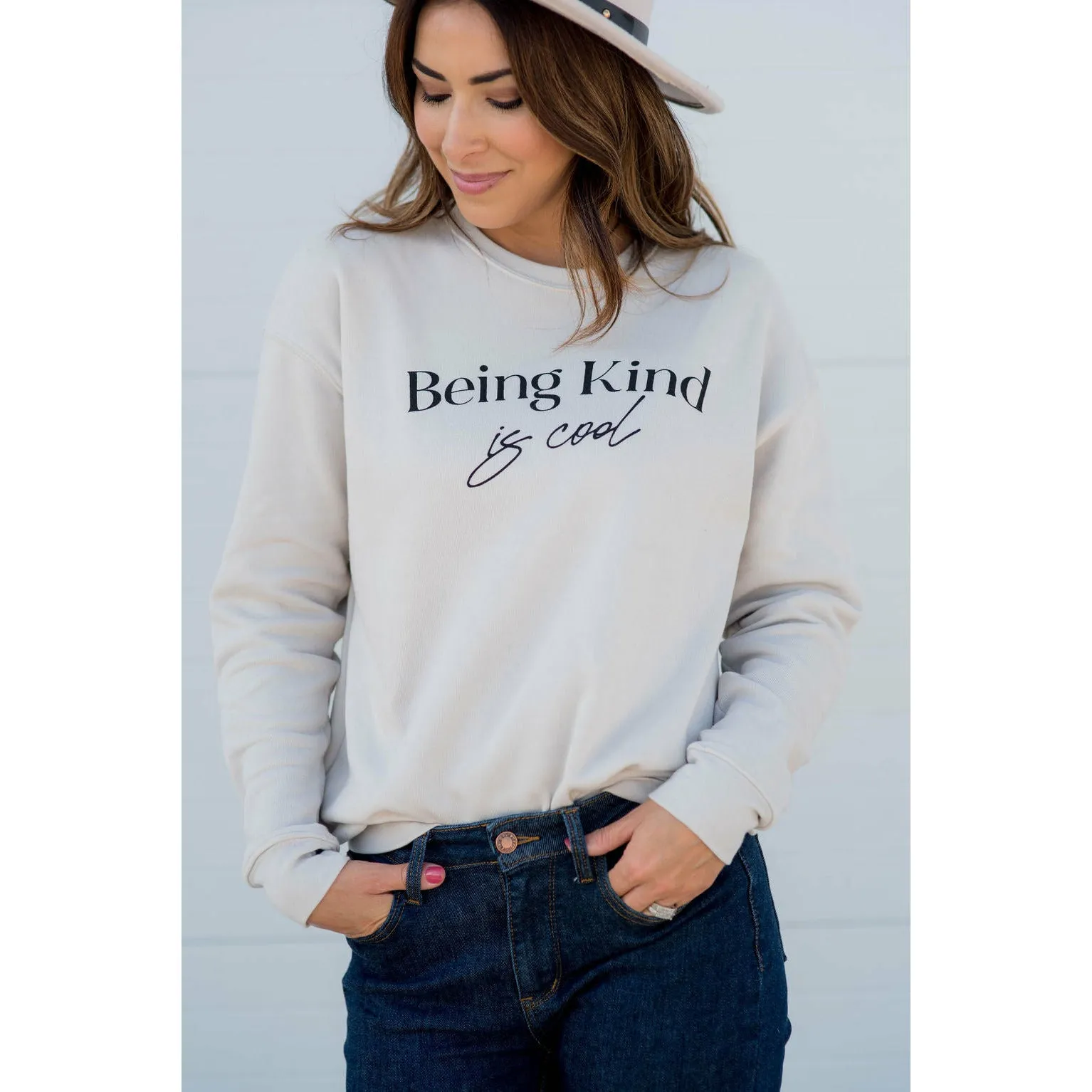 Being Kind Is Cool Graphic Sweatshirt