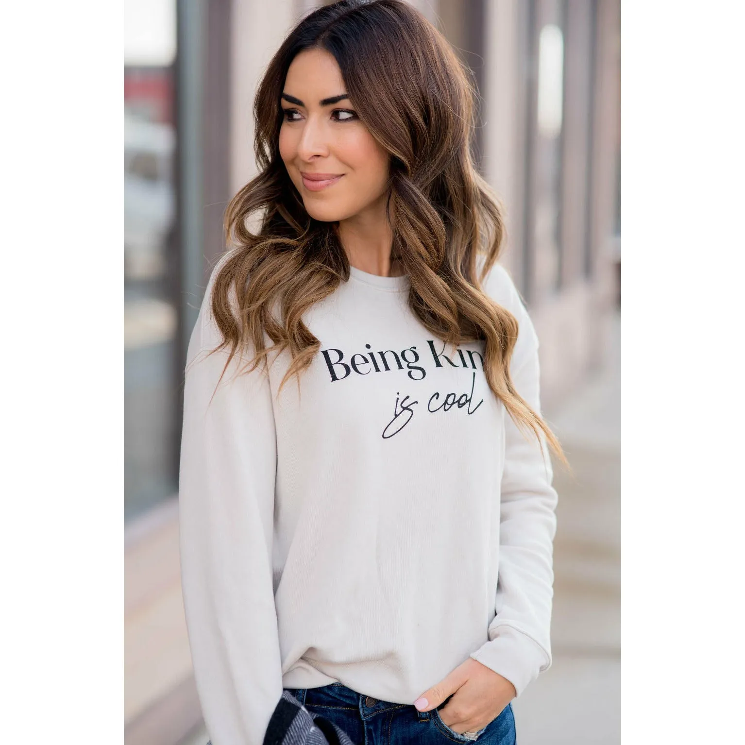 Being Kind Is Cool Graphic Sweatshirt