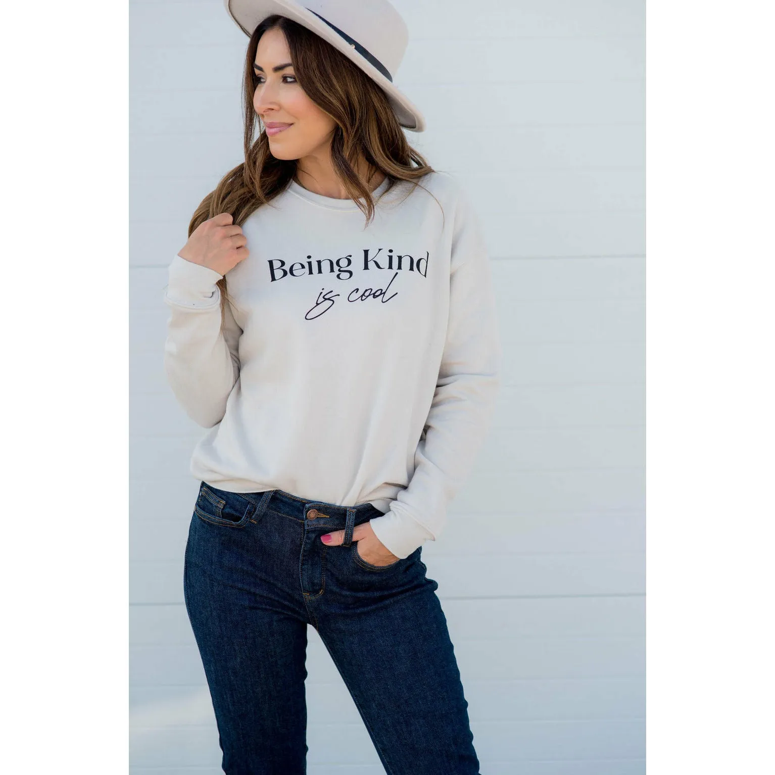 Being Kind Is Cool Graphic Sweatshirt