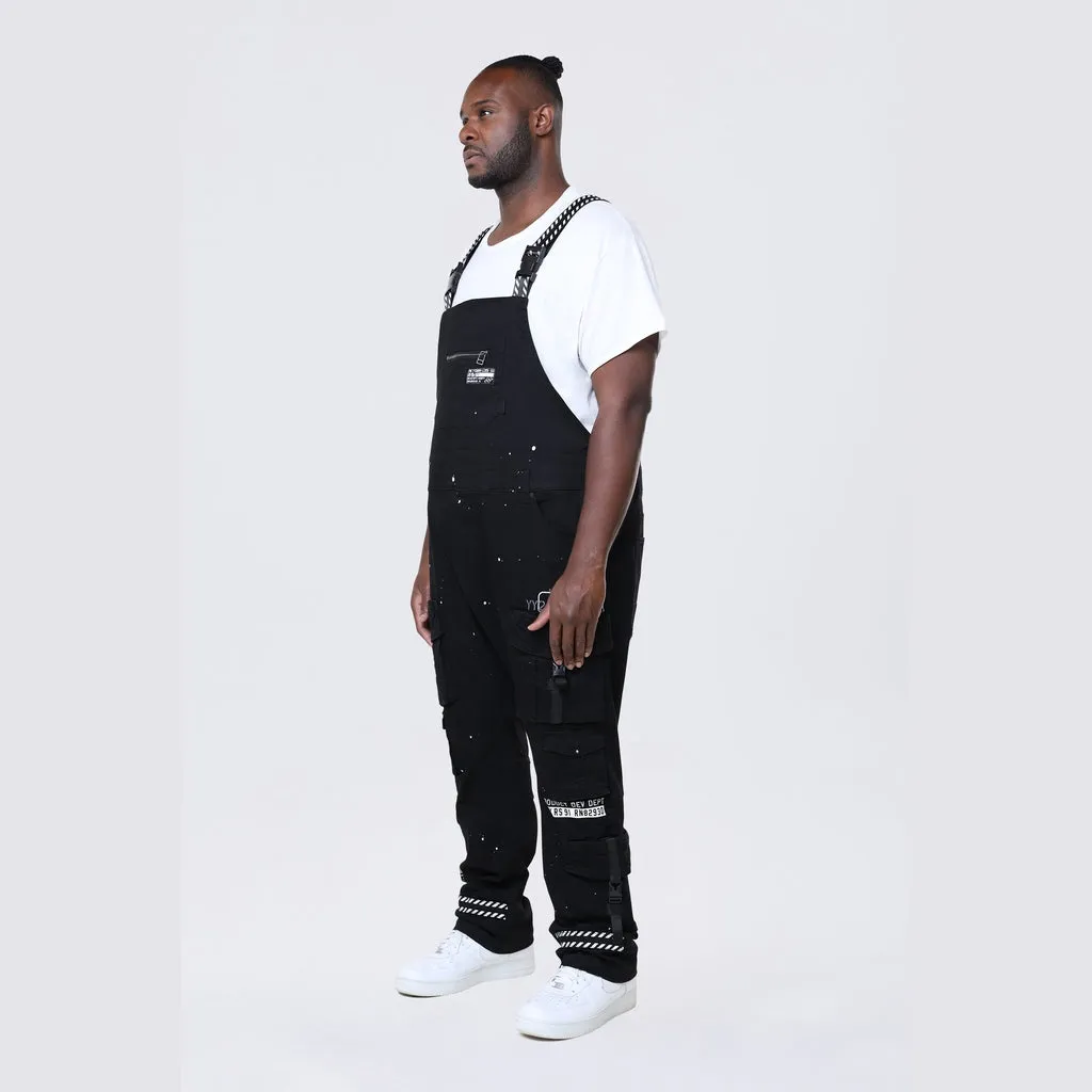 Big and Tall - Utility Twill Overalls - Black