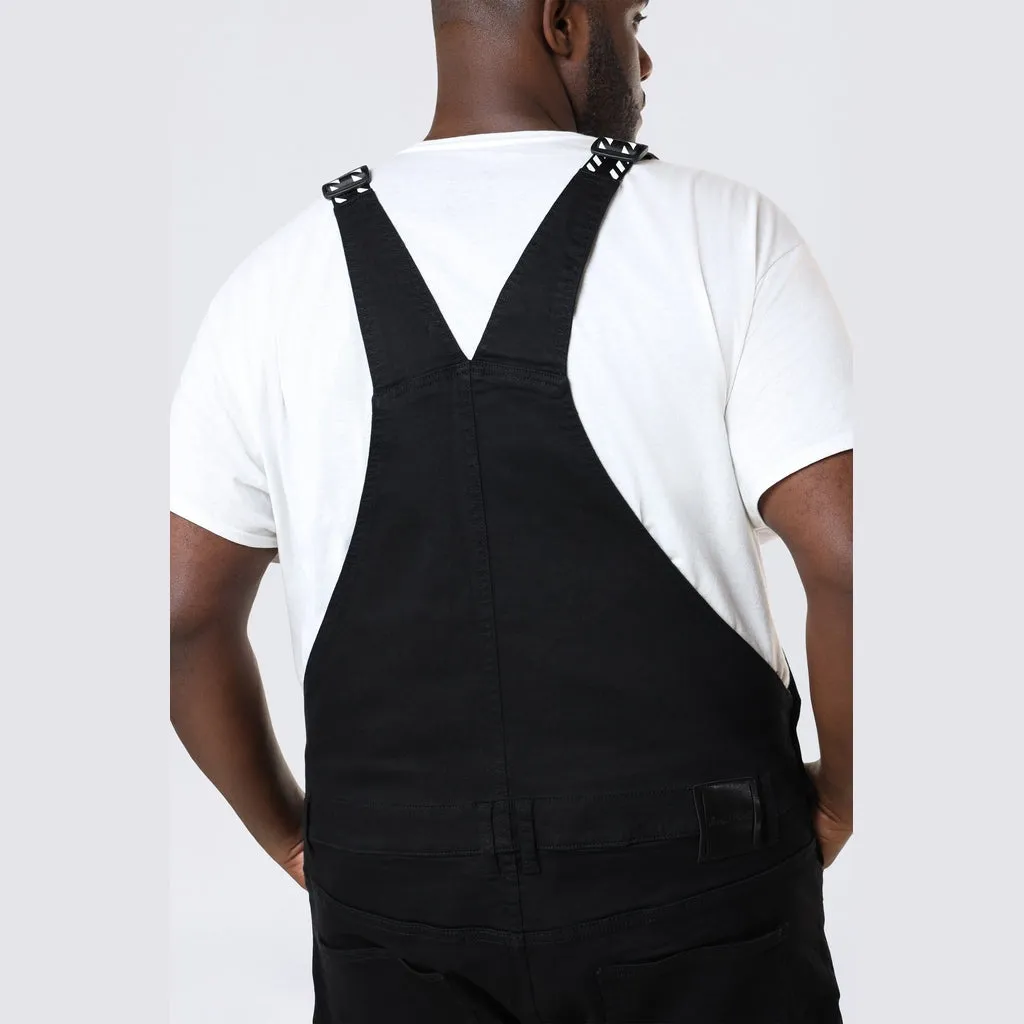 Big and Tall - Utility Twill Overalls - Black