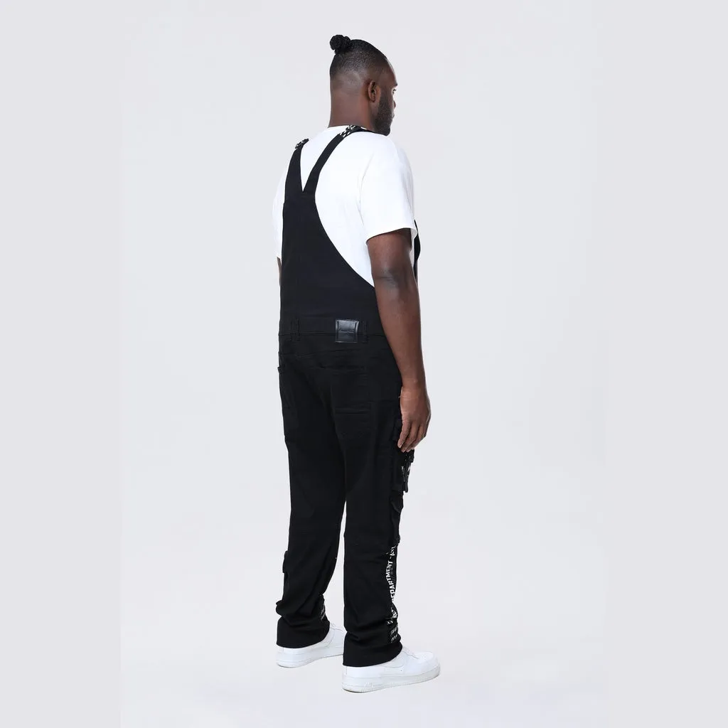 Big and Tall - Utility Twill Overalls - Black