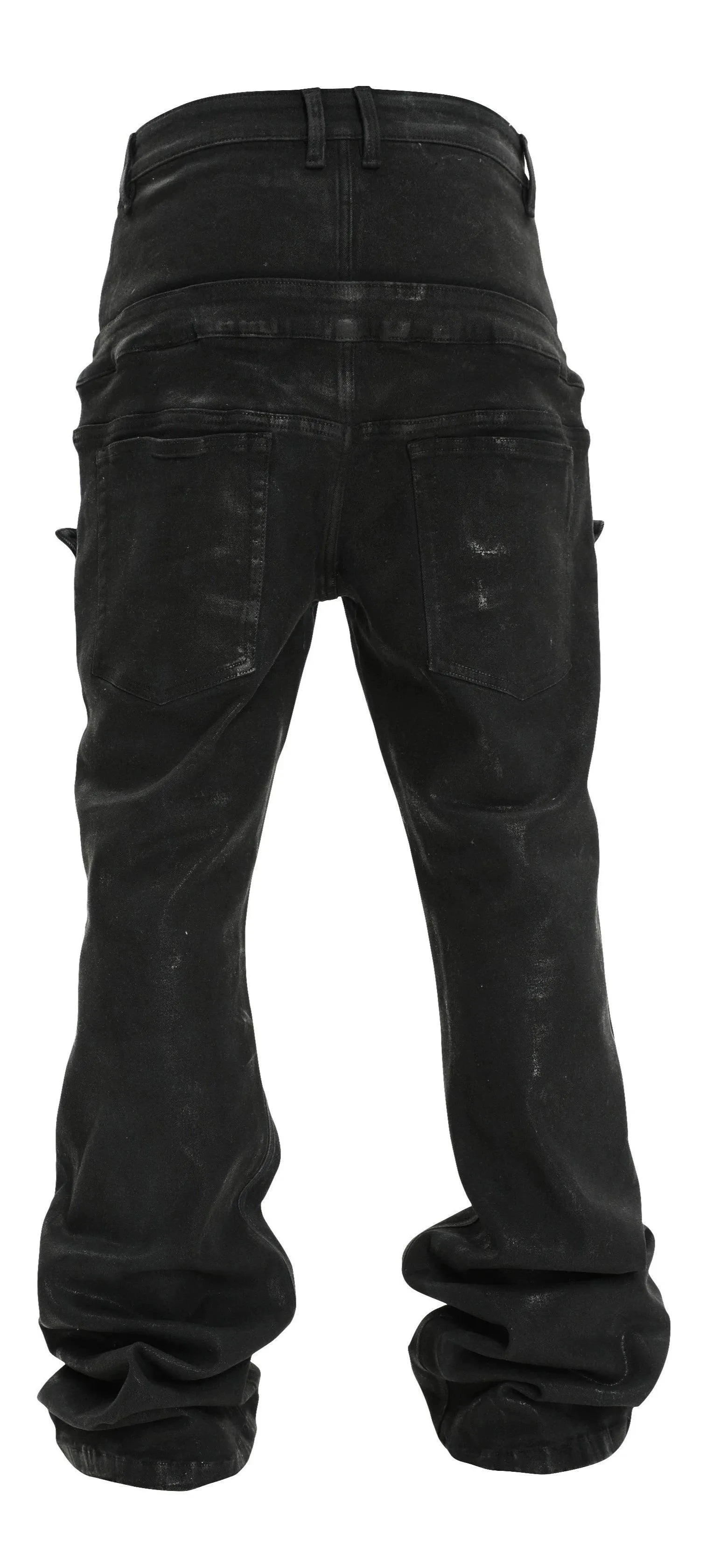 Black Cargo-Style Jeans