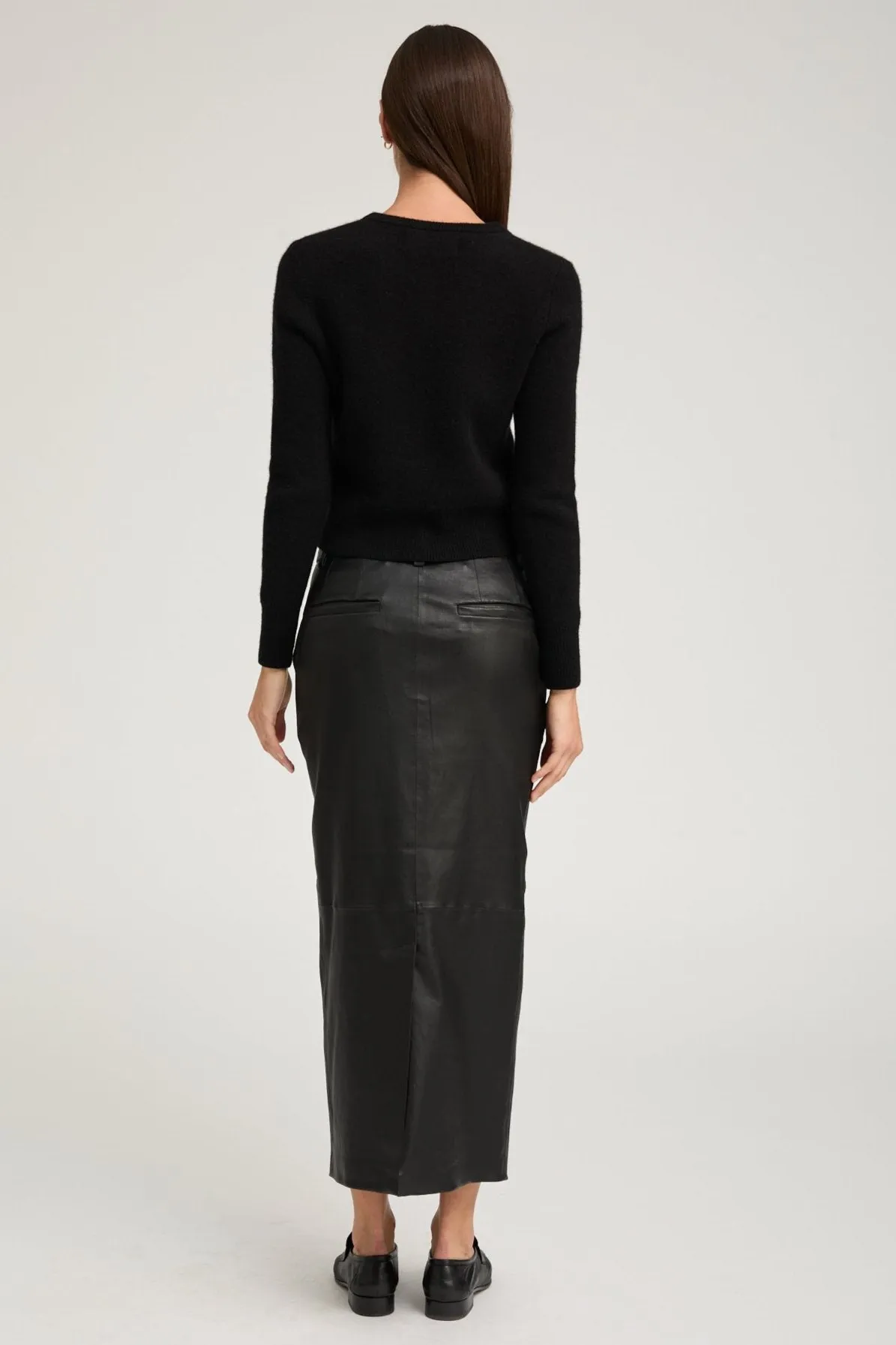 Black Leather Trouser Skirt