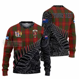 Burns Crest Tartan Knitted Sweater with New Zealand Silver Fern Half Style