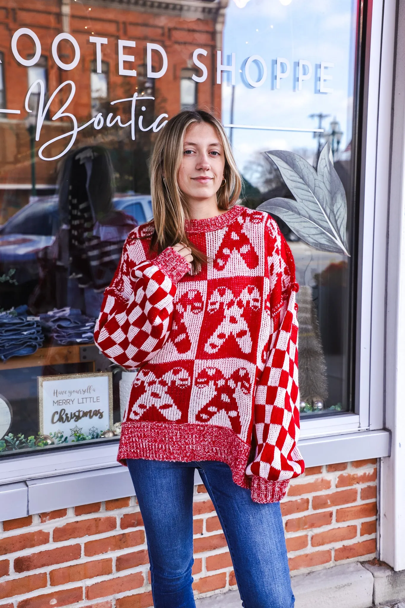 Candy Cane Knitted Sweater