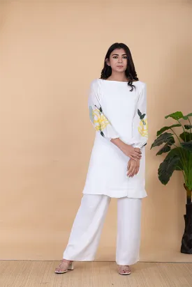 Chambray & Co.'S Aurora Applique Vegan Silk Coord Set