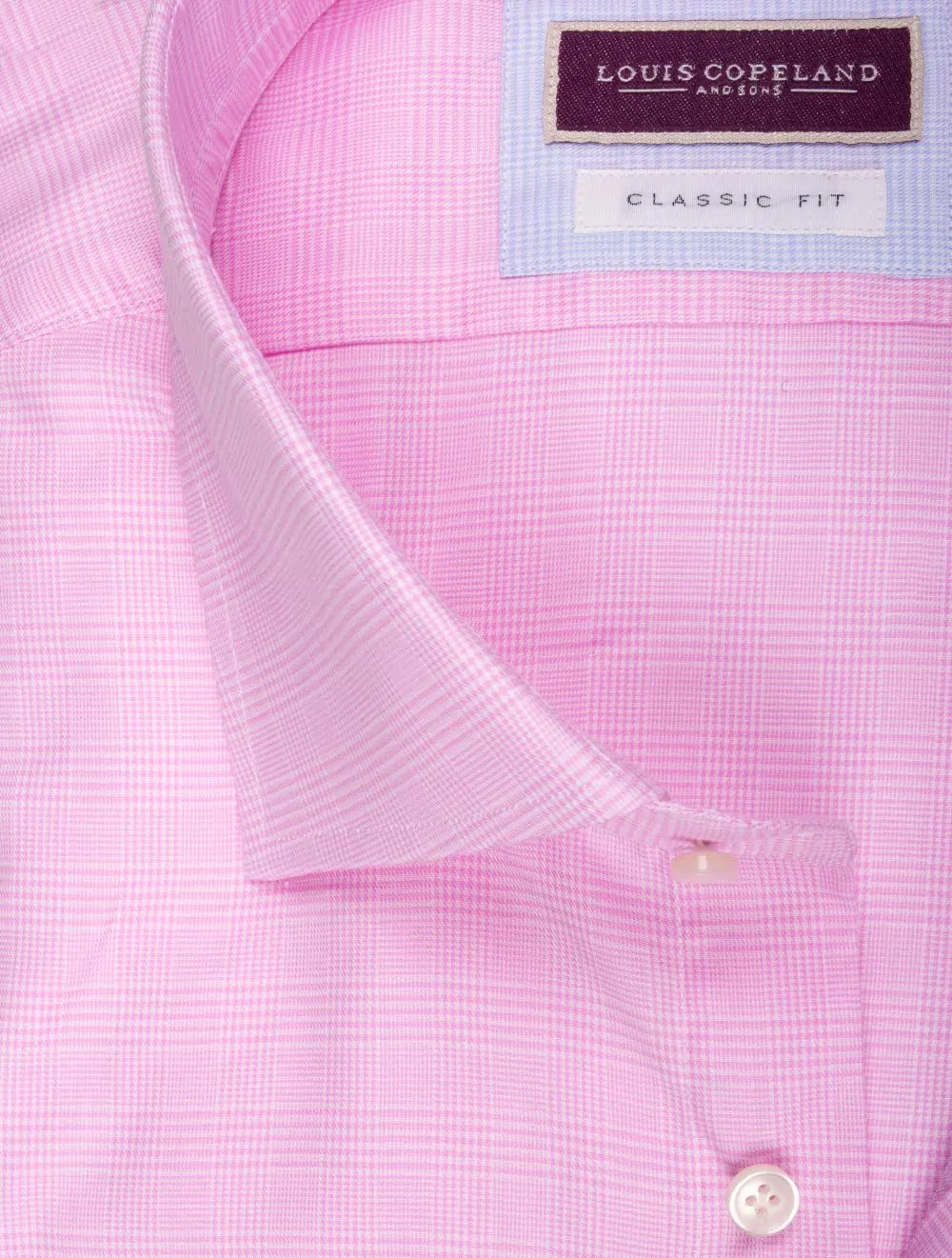 Classic Fit Plaid Check Shirt Pink