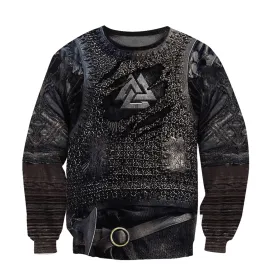 Coolspod Printed Vikings Armor 3D All Over Printed Sweatshirt Hoodie, Idea Gift for Viking Christmas