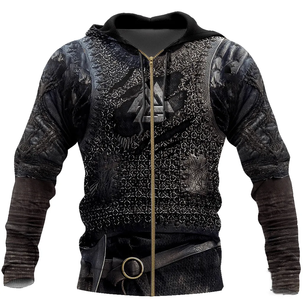 Coolspod Printed Vikings Armor 3D All Over Printed Sweatshirt Hoodie, Idea Gift for Viking Christmas