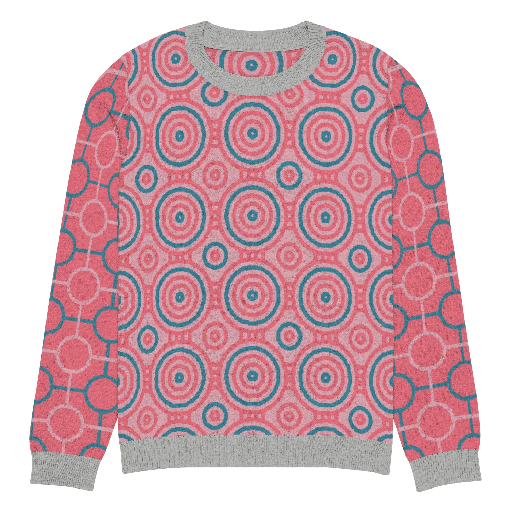 Cotton Candy Calypso Swirl Knitted Crewneck Sweater