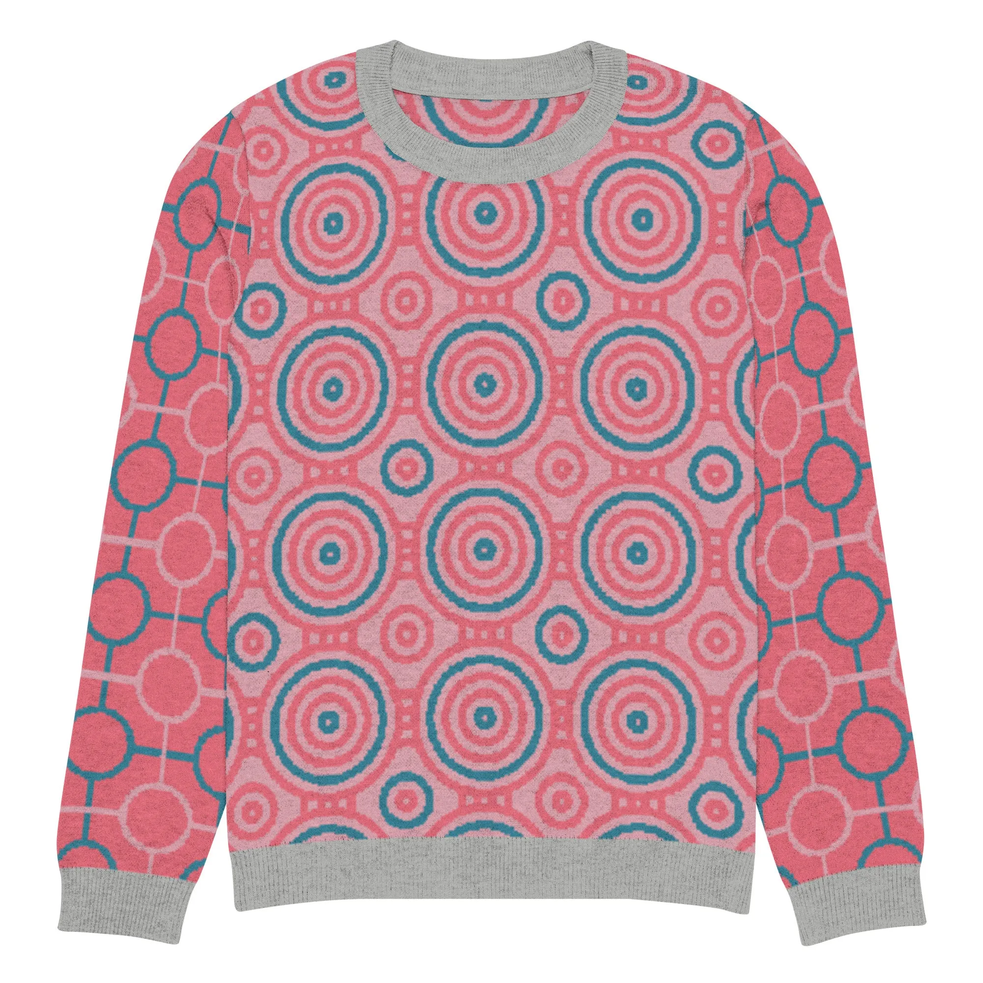 Cotton Candy Calypso Swirl Knitted Crewneck Sweater