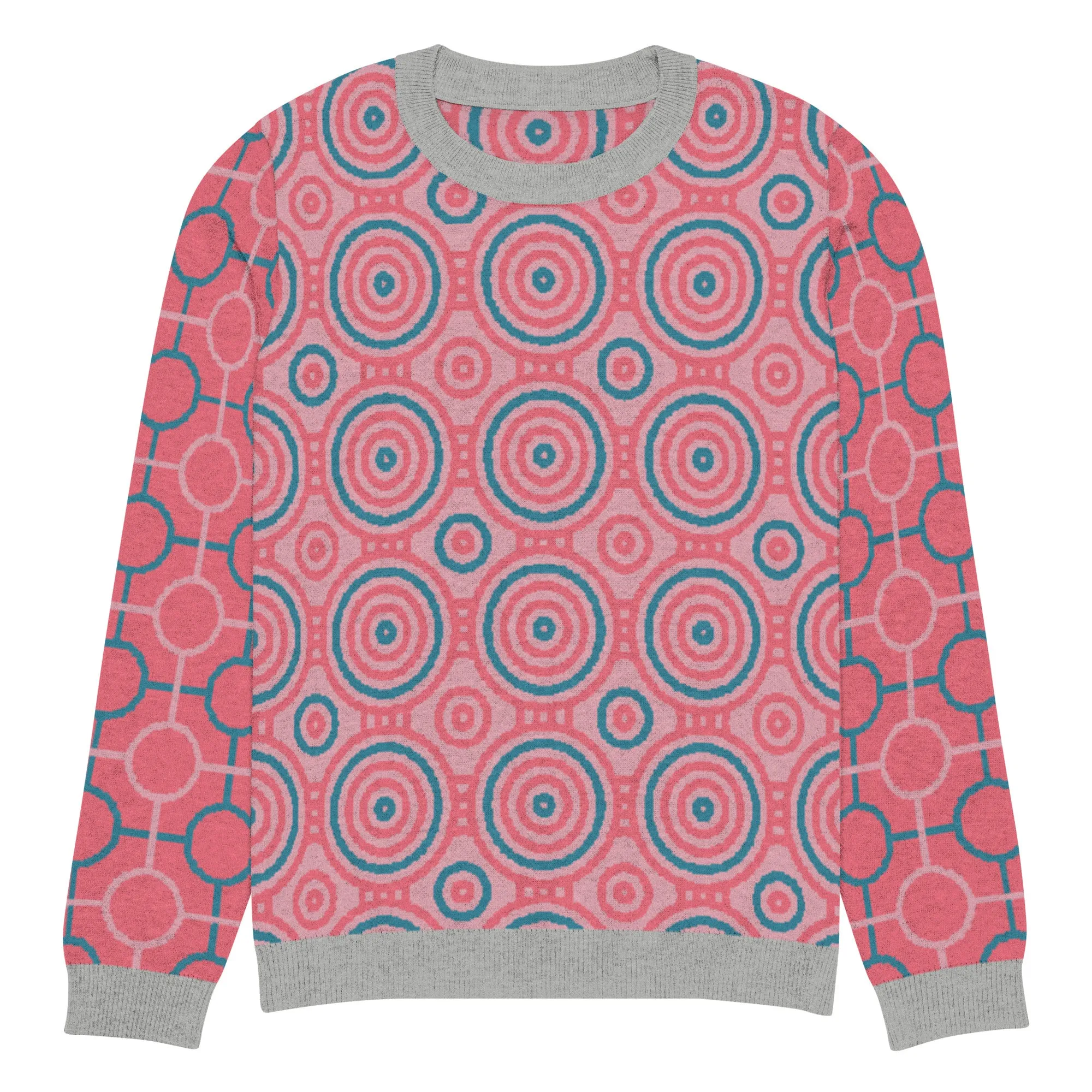 Cotton Candy Calypso Swirl Knitted Crewneck Sweater