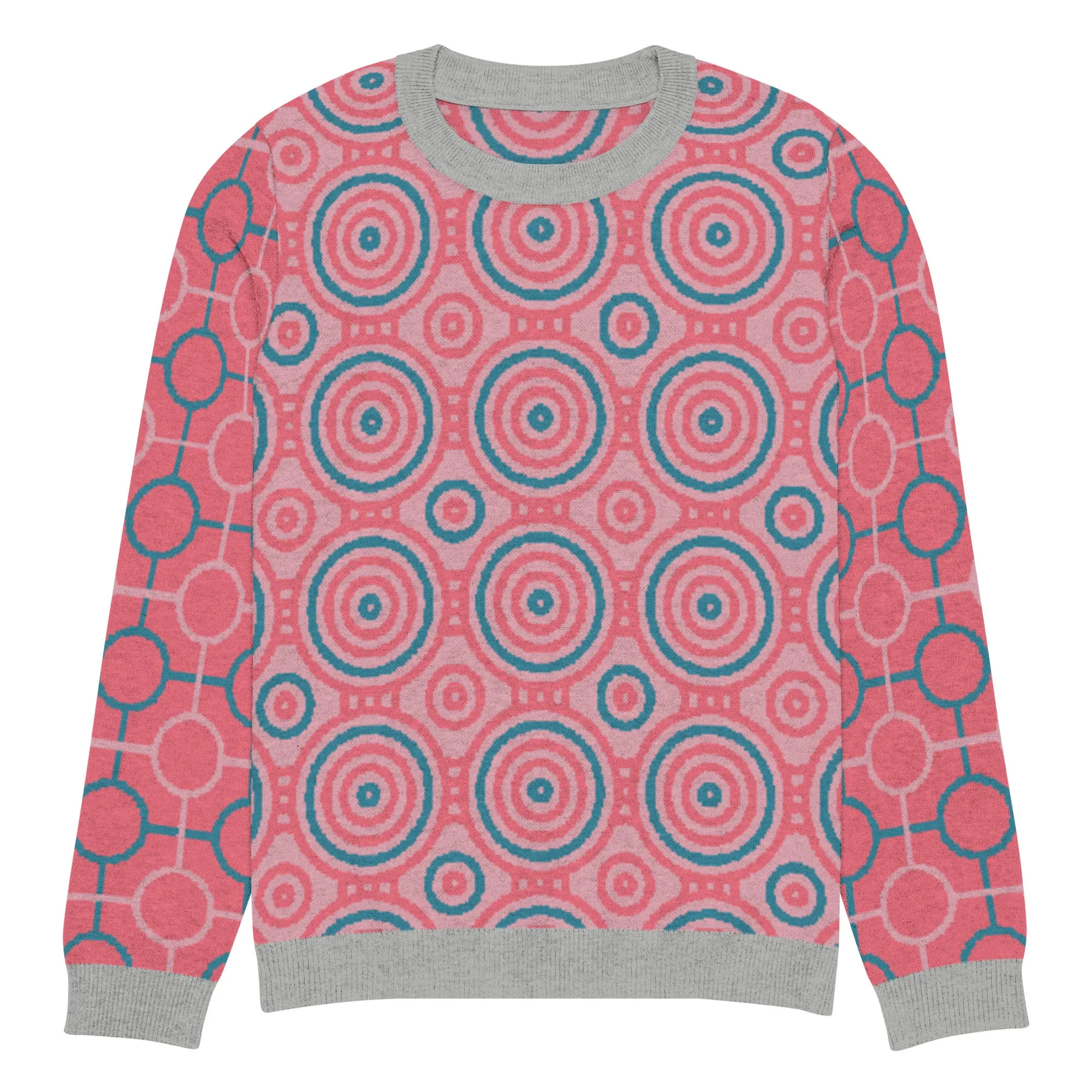 Cotton Candy Calypso Swirl Knitted Crewneck Sweater