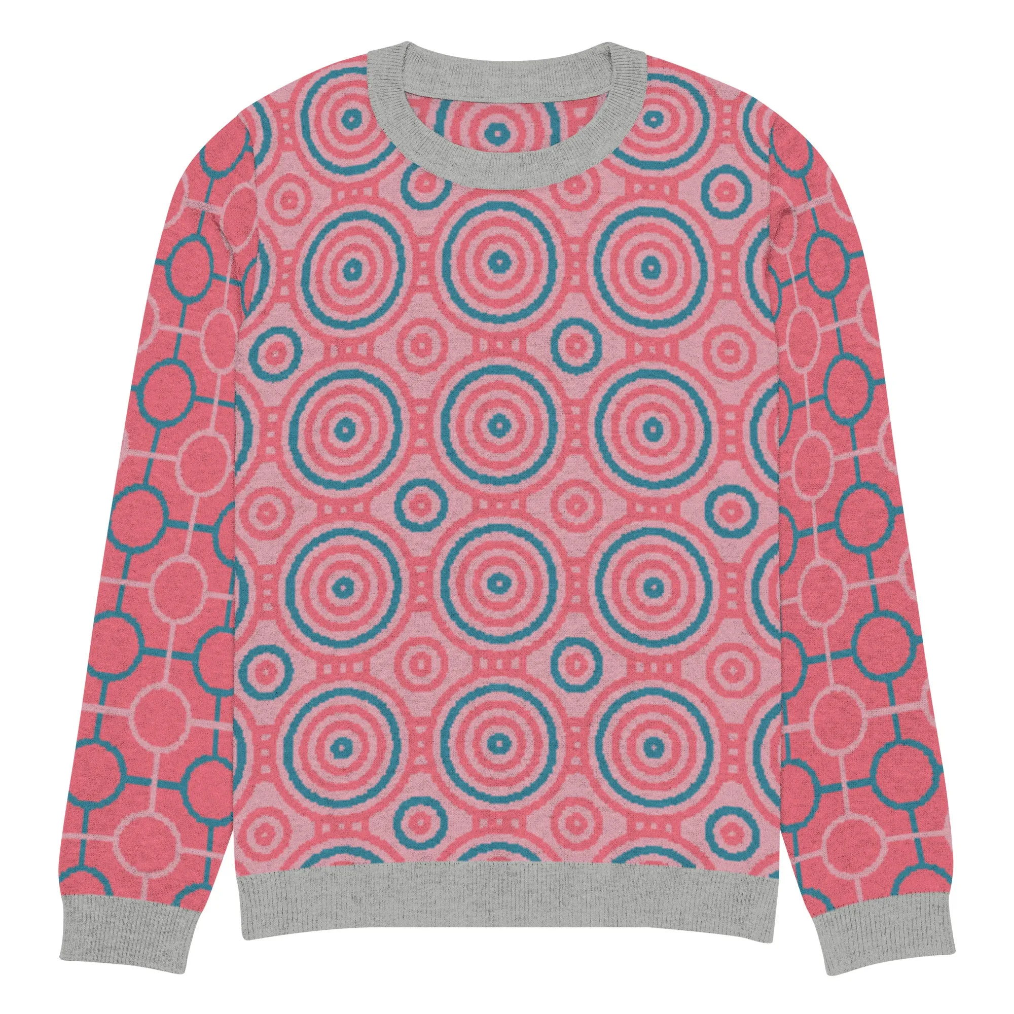 Cotton Candy Calypso Swirl Knitted Crewneck Sweater