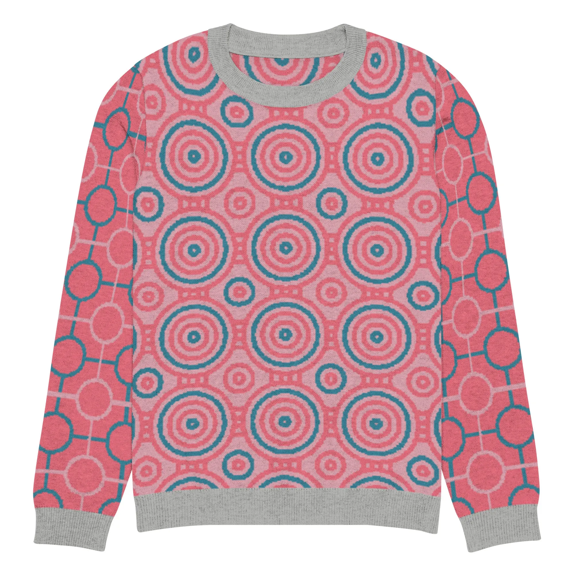 Cotton Candy Calypso Swirl Knitted Crewneck Sweater