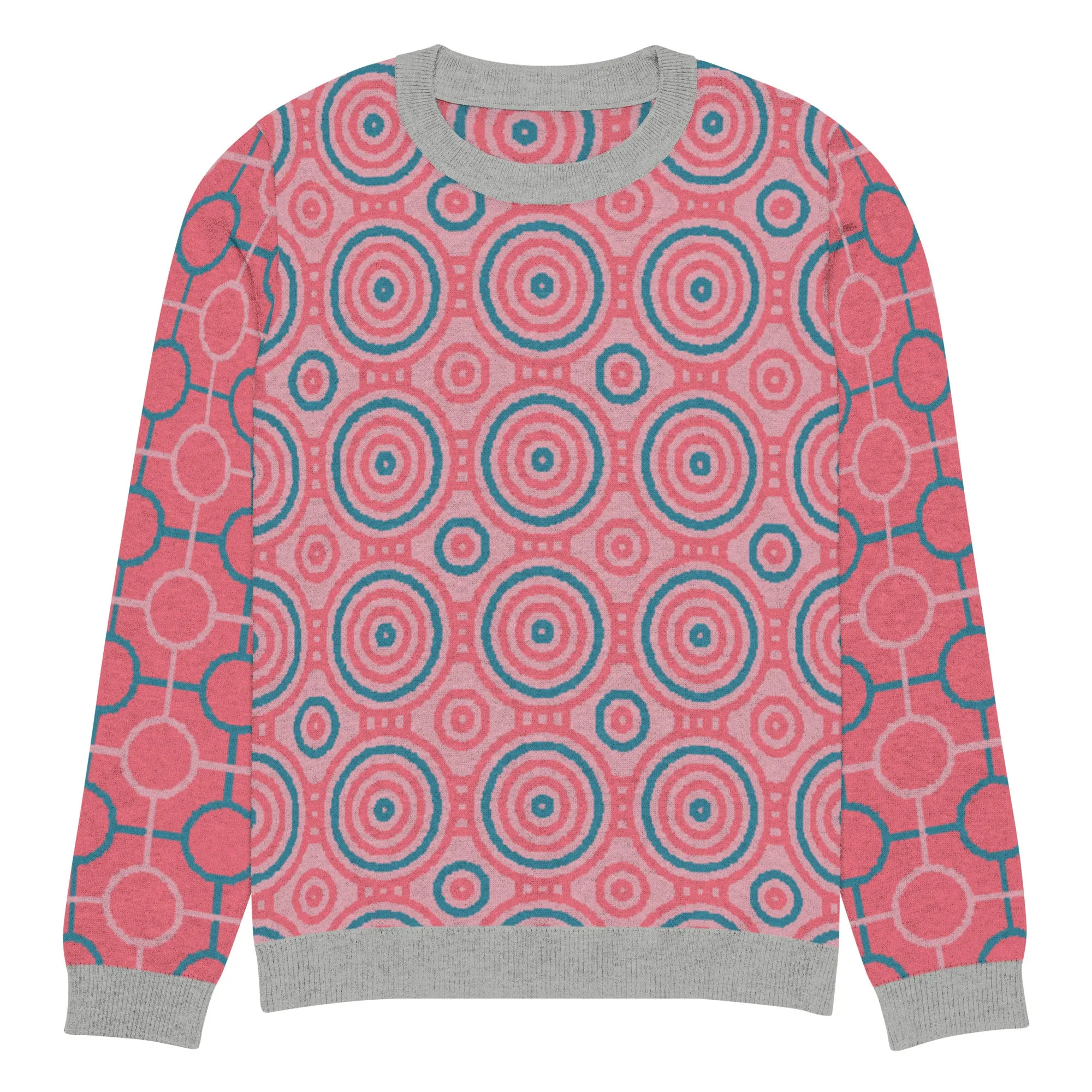 Cotton Candy Calypso Swirl Knitted Crewneck Sweater