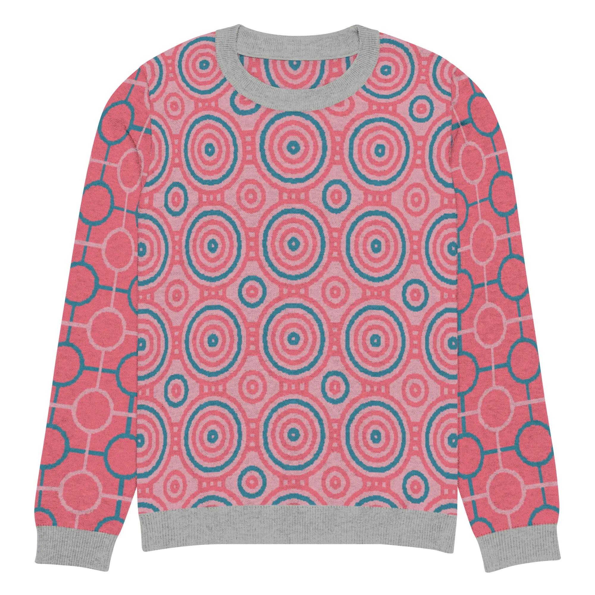 Cotton Candy Calypso Swirl Knitted Crewneck Sweater