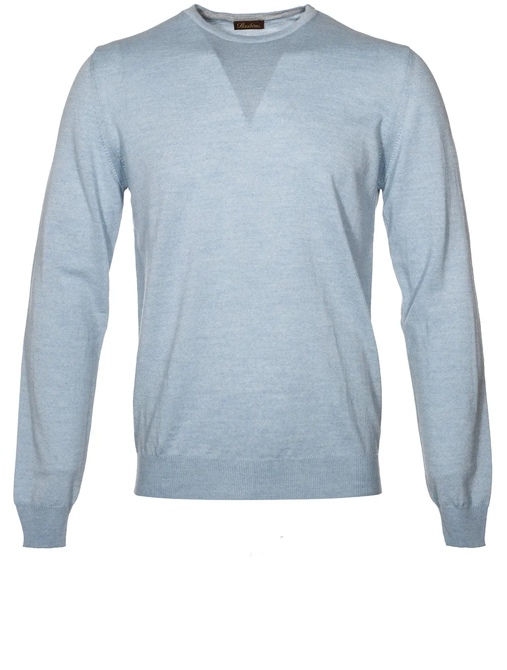 Crew Neck Patch Jumper Blue