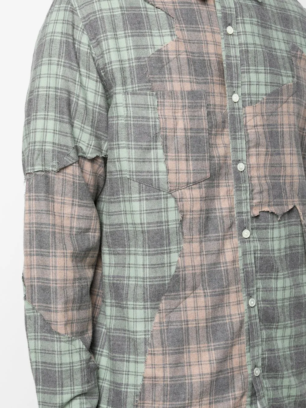 CUT ME UP PLAID SHIRT LT GREEN/CAMEL PLAID