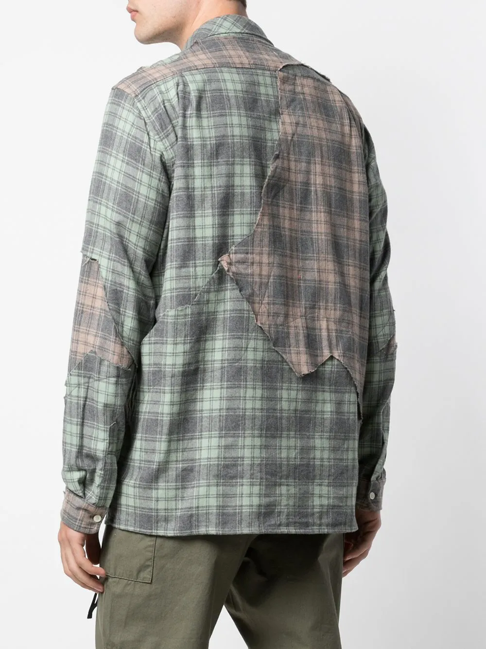 CUT ME UP PLAID SHIRT LT GREEN/CAMEL PLAID