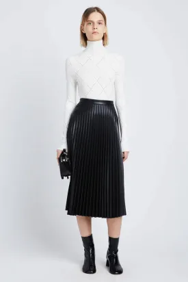 Daphne Skirt Faux Leather - Black