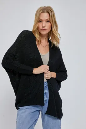 Double The Love Cardigan - Black