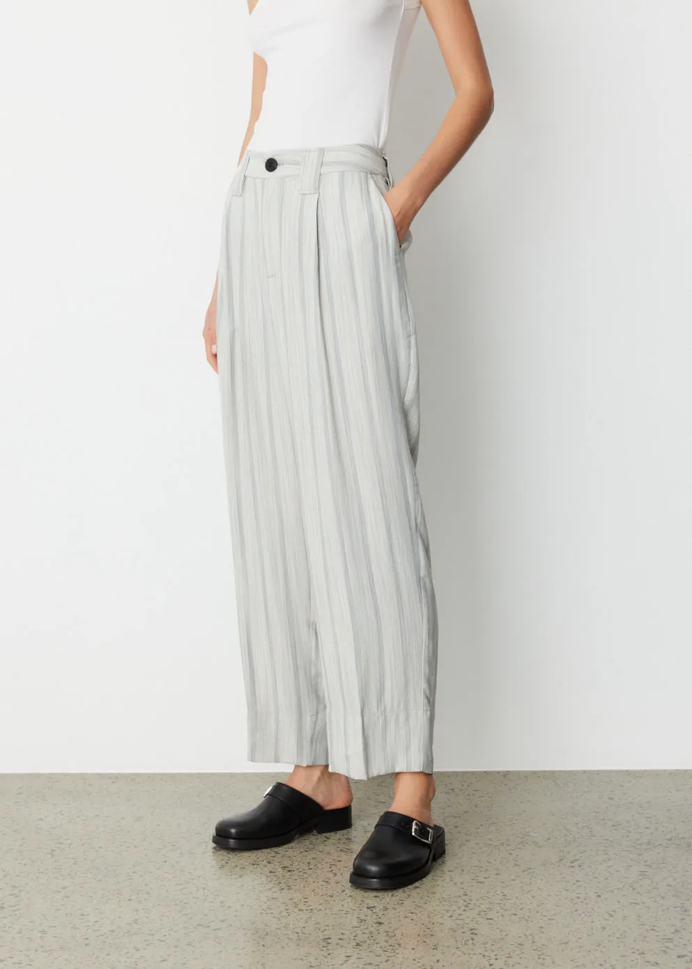 Drapey Stripe Suit Pants