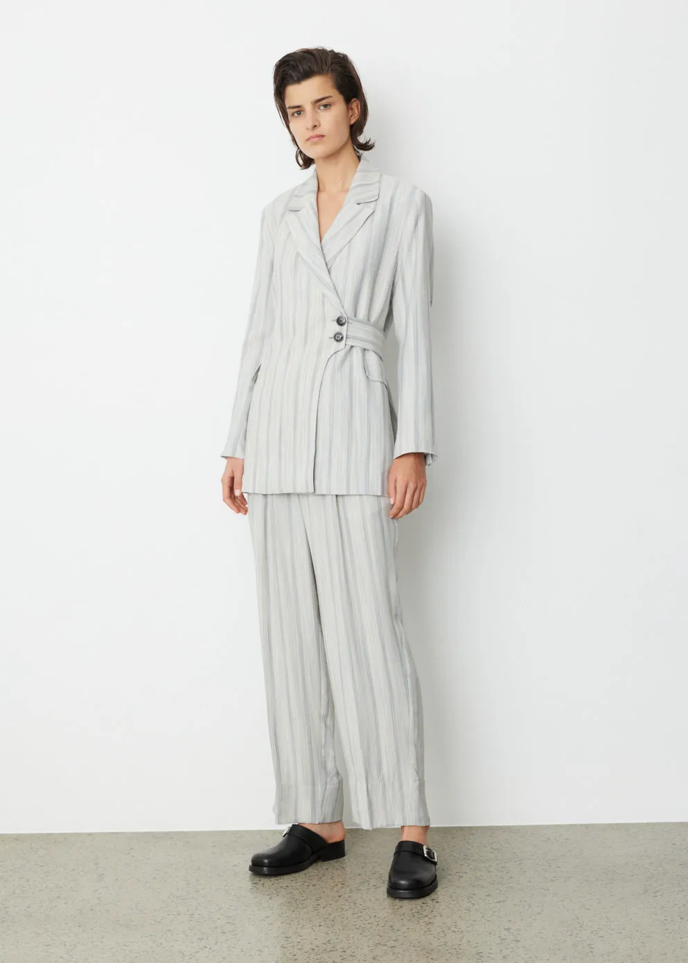 Drapey Stripe Suit Pants