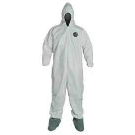 DuPont™ ProShield NexGen Coveralls with Attached Hood and Boots, White, 3X-Large, NG122S-3XL