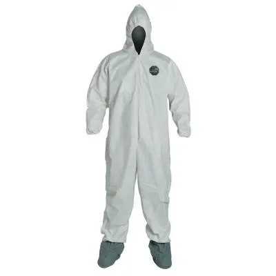 DuPont™ ProShield NexGen Coveralls with Attached Hood and Boots, White, 3X-Large, NG122S-3XL