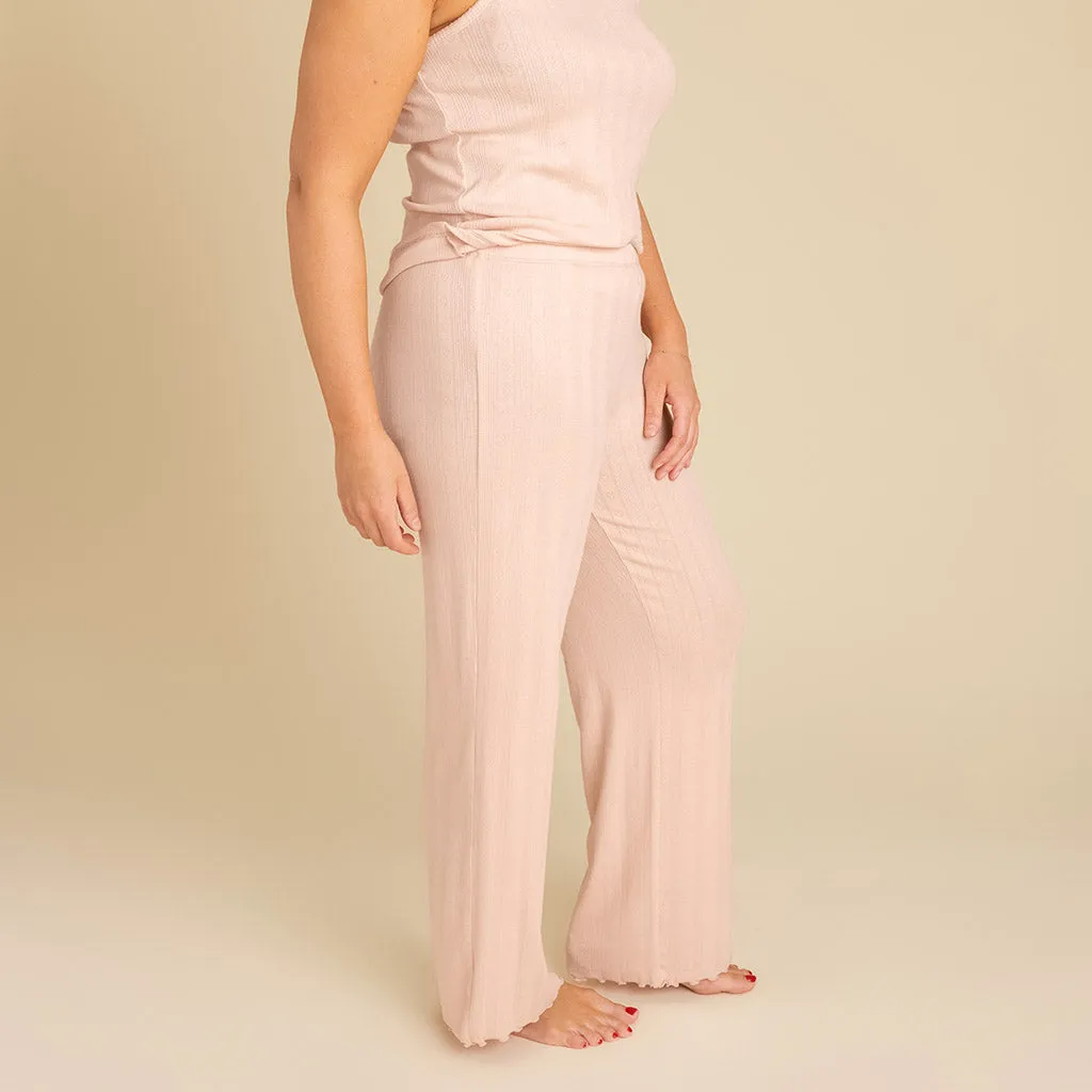 Dusty Blush Women's Pointelle Pants