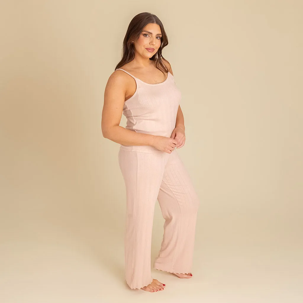 Dusty Blush Women's Pointelle Pants