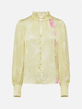 EP YAYING Chinese Style Silk Printed Shirt