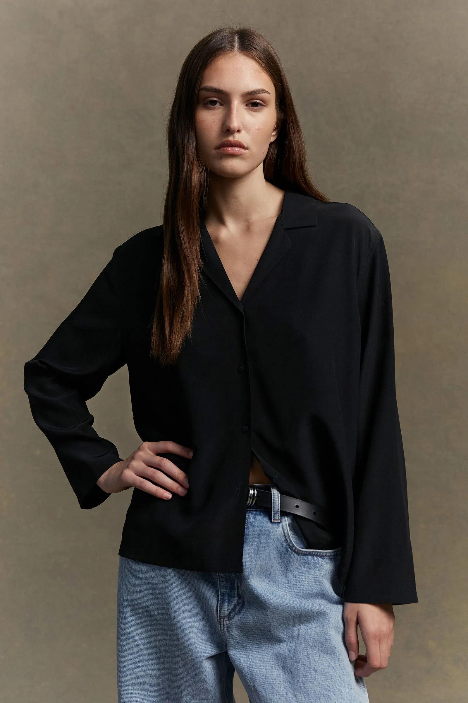 Essie Silk Long Sleeve Shirt