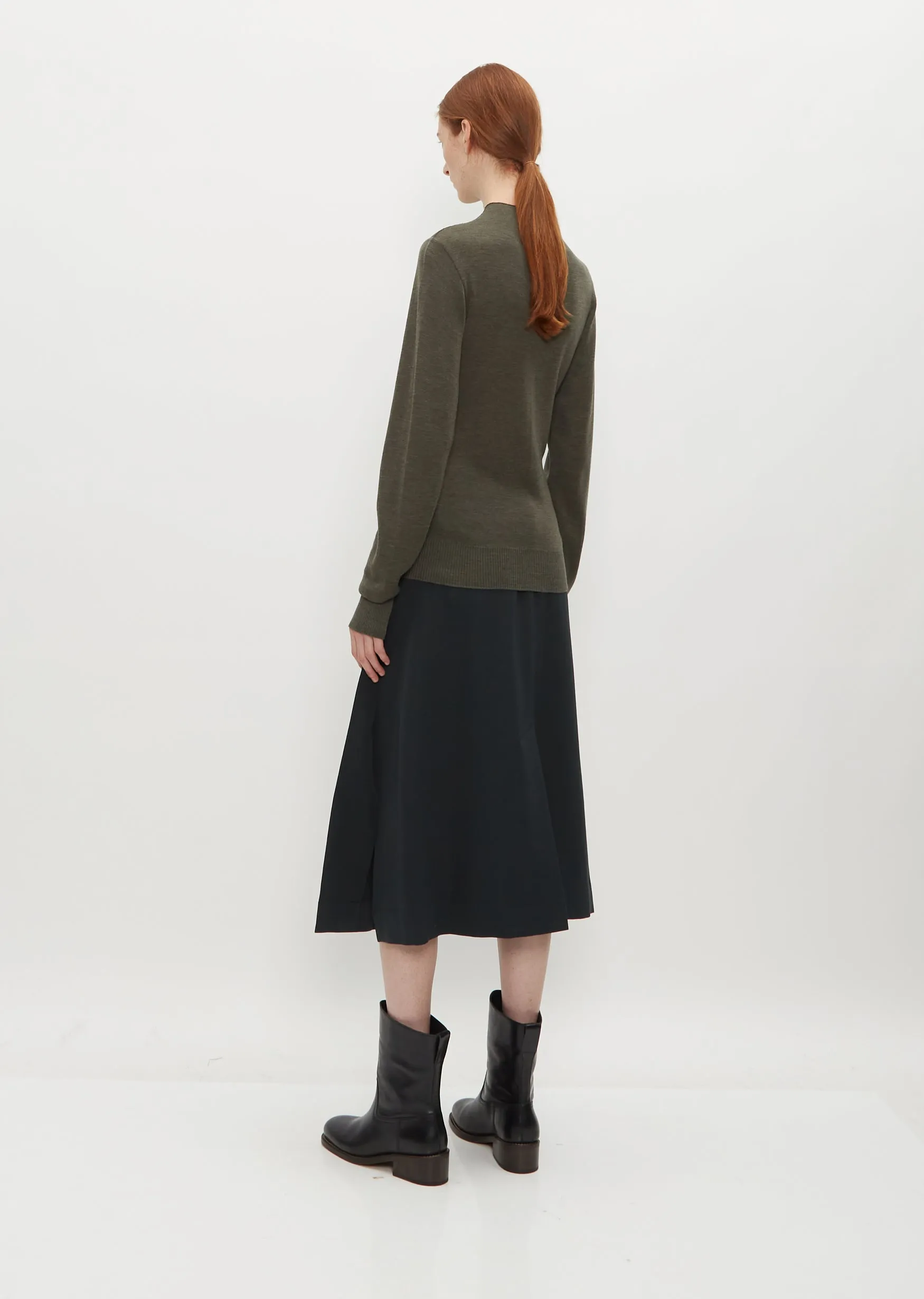 Fitted Seamless Cardigan - Dusty Olive