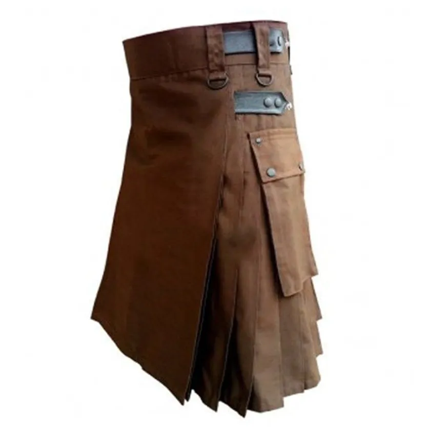 Funki Buys | Skirts | Men's Gothic Punk Pleated Cargo Utility Kilts