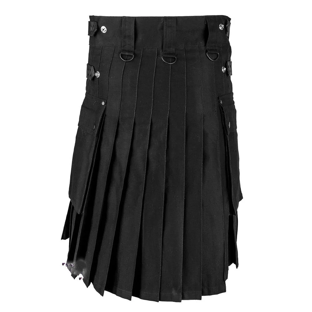 Funki Buys | Skirts | Men's Gothic Punk Pleated Cargo Utility Kilts