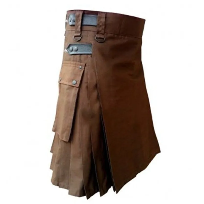 Funki Buys | Skirts | Men's Gothic Punk Pleated Cargo Utility Kilts